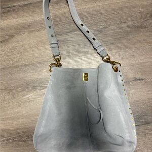 Rebecca Minkoff Light Gray Suede Shoulder Bag